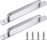 2 stuks schuifdeurgrepen, roestvrij stalen deurgrepen, schuurdeurgrepen, schuifdeurgreep met plaat, tuindeurgrepen voor kast, schuurdeuren, schuifdeurgrepen