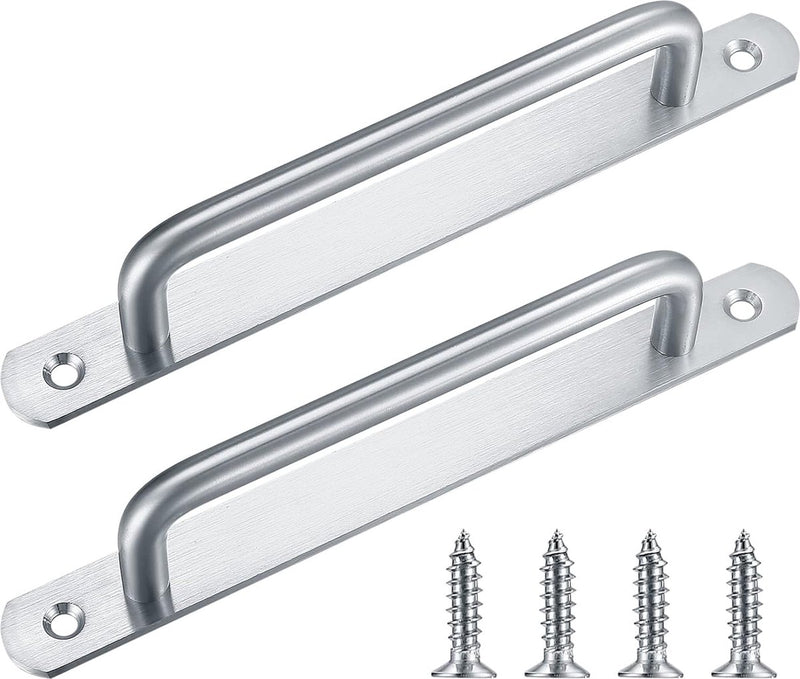 2 stuks schuifdeurgrepen, roestvrij stalen deurgrepen, schuurdeurgrepen, schuifdeurgreep met plaat, tuindeurgrepen voor kast, schuurdeuren, schuifdeurgrepen