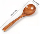 Natuurlijke houten lepels, 4 stuks, houten lepels, eetlepels, soeplepel, houten lepel, Japanse stijl, houten lepel, havermoutpap, lepel voor pap, soep, ramen, hotpot, restaurant, huishouden