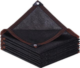 Rechthoekig zonnezeil, voor balkon, schaduwnet voor broeikas, blokkeert effectief zonlicht en uv-stralen, de lucht kan op en neer circuleren, 3 x 6 m, zwart