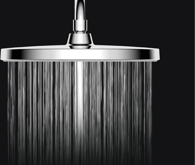 Design hoofddouche, douchekop, regendouche, ronde hoofddouche, diameter 260 mm, premium doucheset, massagedouche voor spa (chroom)