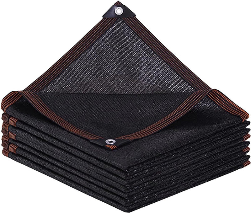 Rechthoekig zonnezeil, voor balkon, schaduwnet voor broeikas, blokkeert effectief zonlicht en uv-stralen, de lucht kan op en neer circuleren, 3 x 6 m, zwart