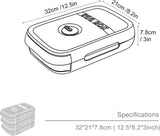 Eierhouder, eieropbergdoos, eierbox met lade, stapelbare eierhouder, automatische eierbox, multifunctionele eierbox voor koelkast, keuken