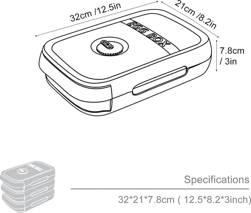 Eierhouder, eieropbergdoos, eierbox met lade, stapelbare eierhouder, automatische eierbox, multifunctionele eierbox voor koelkast, keuken