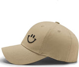 Honkbalpet voor dames en heren, katoen, smiley, baseballpet, uniseks, verstelbaar, zonnehoed, zonnehoed voor sport, reizen, buiten