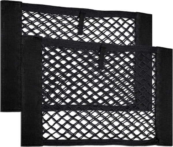 Kofferbaktas met klittenband, organizer net voor de auto voor het bewaren en opbergen, 40 x 25 cm, set van 2