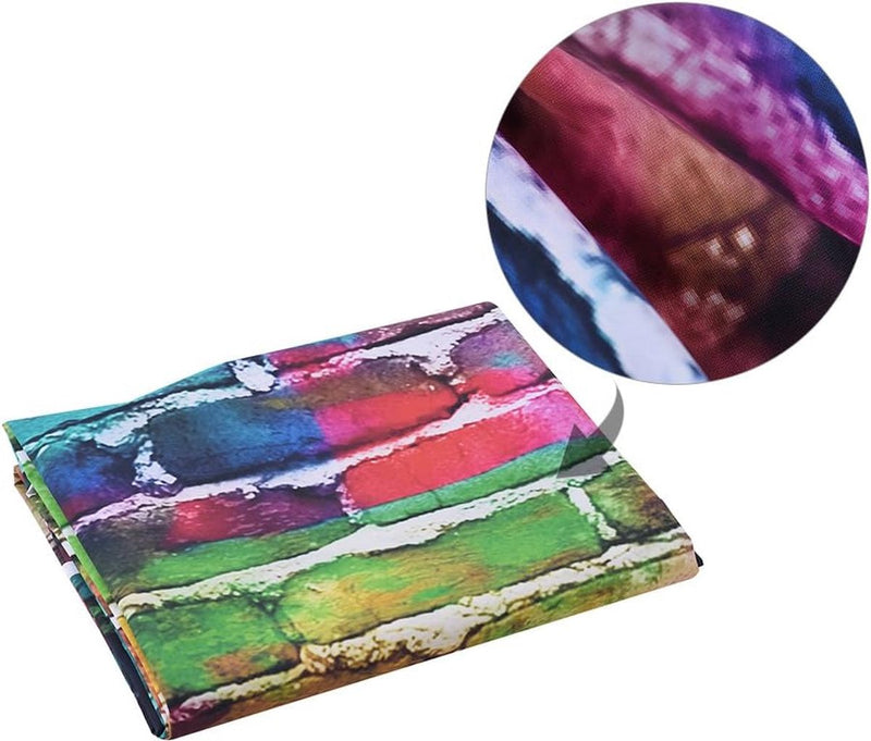 Fotoscherm 1,5 x 2,1 m / 5 x 6,9 ft fotografie achtergrond digitaal bedrukt kleurrijk doodle scribble bakstenen muur patroon voor kinderen kinderen baby pasgeborenen portret studio fotografie