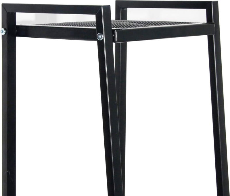 4-laags metalen planken opbergplank boekenkast staande plank 4-laags zwart 35,5 x 30 x 147 cm