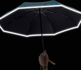 Paraplu voor kinderen, automatisch, zakparaplu voor kinderen, met reflecterende strepen, waterafstotend en stabiel, 8 ribben, voor meisjes en jongens, 450 g, #4