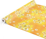 tafelzeil, tafelkleed, geel, kamillebloemen, zon., 120 x 140cm