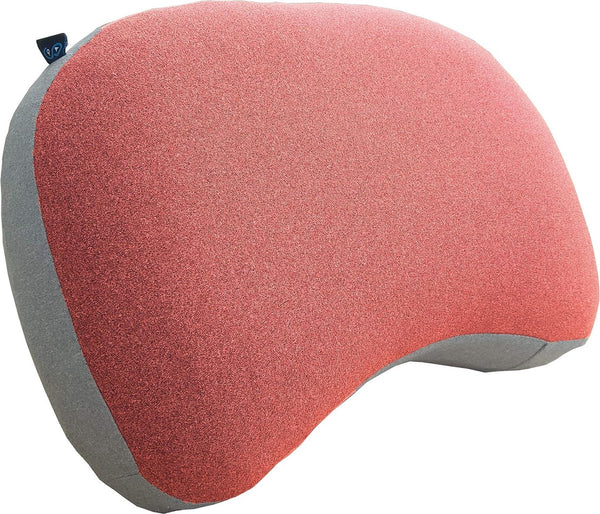 Opblaasbaar kampeerkussen en reiskussen - zacht oppervlak, compact en lichtgewicht - voor strand, reizen, buiten, rood