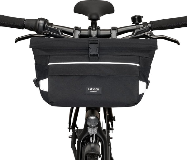 Stuurtas Zwart - 2 in 1 Fietstas & Schoudertas - Bikepacking Tas voor Voorstuur met Reflectie - Waterafstotend