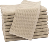 Set van 10 gastendoekjes wafelpiqué, 100% katoen, 30x50 cm, cappuccino
