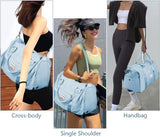 Sports Bag, Travel Duffel Bag, Sports Duffel Bag with Shoe Compartment & Wet Compartment, Waterproof Overnight Bag, Travel Bag, Luggage Bag for Sports & Travel for Men and Women, #2 Blue, 1