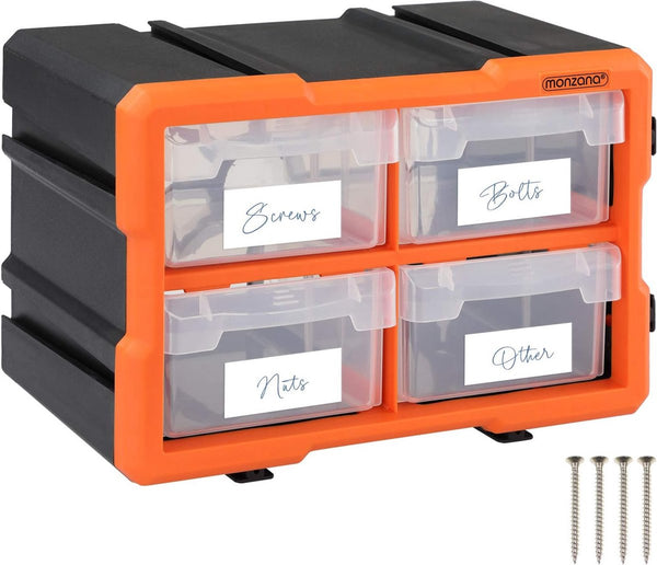 Opbergdoos voor kleine onderdelen, uitbreidbaar, 8 vakken, sorteerbox voor kleine onderdelen, opbergdoos, werkplaats