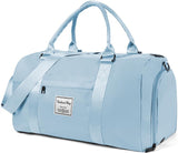 Sports Bag, Travel Duffel Bag, Sports Duffel Bag with Shoe Compartment & Wet Compartment, Waterproof Overnight Bag, Travel Bag, Luggage Bag for Sports & Travel for Men and Women, #2 Blue, 1