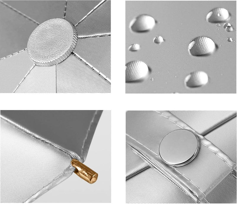 Zonbescherming UV-paraplu Opvouwbaar Handig compact 8 ribben bieden UPF 50+ bescherming en blokkeren effectief 99% van de UVA-UVB-schermen voor wandelen, backpacken, strand, groen