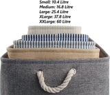 Stoffen opbergdozen Opbergmanden Organizer voor thuiskantoor Schoolplanken Kasten Speelgoed en meer, set van 3 (grijs, klein)