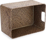 Zeegras opbergmand Open mand Woonkamer Decoratieve mand Geweven rieten stoffen mand Bureaumand Rechthoekig Badkamer Opbergmand Box, Planken & Bureaus