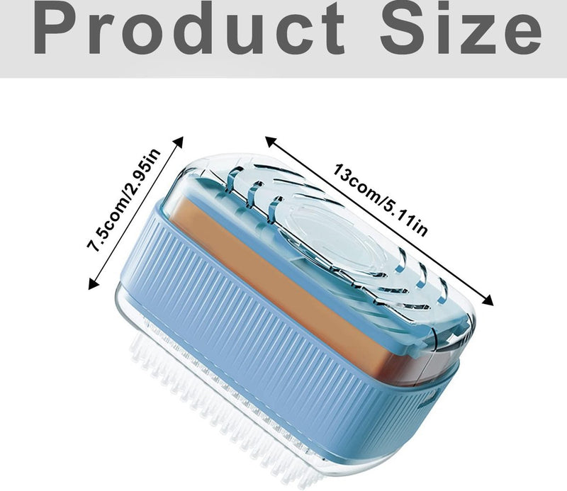 Schuimreinigingsrol, zelfledigende zeepdispenser, zeephouder, creatief, multifunctioneel, met rol en borstel, zeepschuim, zeepbellenstarter, waterdichte zeepdispenser