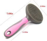 Premium Fachtborstel Dierenhaarkam DeShedding Tool Haarverwijderaar Professionele vachtverzorging voor hond & kattenbontborstel, roze