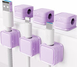 Kabelhouder, kabelclips, kabelbeheer, 6-pack magnetische bureaukabelorganizer, sterk zelfklevende draadopladerhouder voor nachtkastje, keukenapparatuur