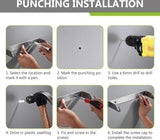 Keukenrolhouder, keukenrolhouder, wandmontage, papierrolhouder, wandrolhouder, RVS keukenrollen voor keukenrolhouder voor keuken, kast, badkamer (zwart 27 cm)