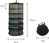Droognet voor kruiden, 6-laags kruidendroogrek voor planten, met ritssluiting, inklapbaar ophangen, geschikt voor gedroogde bloemen, vis, vlees, kruiden, vruchten om te drogen kleding.