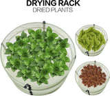 Kruidennet om op te hangen, 4 lagen, groen net, met opvouwbare, zware ringen, inklapbaar, hydrocultuur-plantenknoppen, robuust hangnet