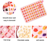 7 stuks siliconen chocoladevormen met 3 stuks pipetten, snoep, siliconen vormen, gummibeertjes, vorm, siliconen, chocoladevorm, ijsblokjesvormen voor doe-het-zelf chocolade, snoep