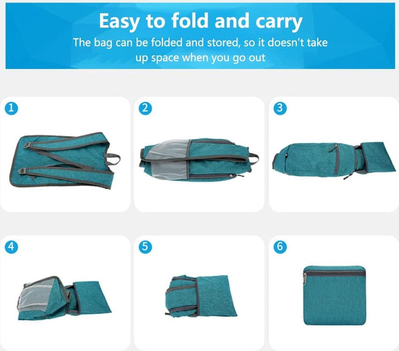 Lichte opvouwbare rugzak, 18 l, wandelrugzak, Oxford-stof, waterafstotend, dagrugzak, campingrugzak voor mannen en vrouwen, outdoorsport, reizen, wandelen, wandelen