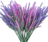 10 stuks kunstbloemen, lavendelplanten, kunstbloemen, decoratie voor thuis, slaapkamer, tafel, kantoor, doe-het-zelf, feest, bruiloft, binnen- en buitendecoratie.