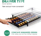 Koffiecapsulehouder voor het opbergen van 60 tot 72 koffiecapsules, opbergdoos voor koffiecapsules van met anti-slip oppervlak