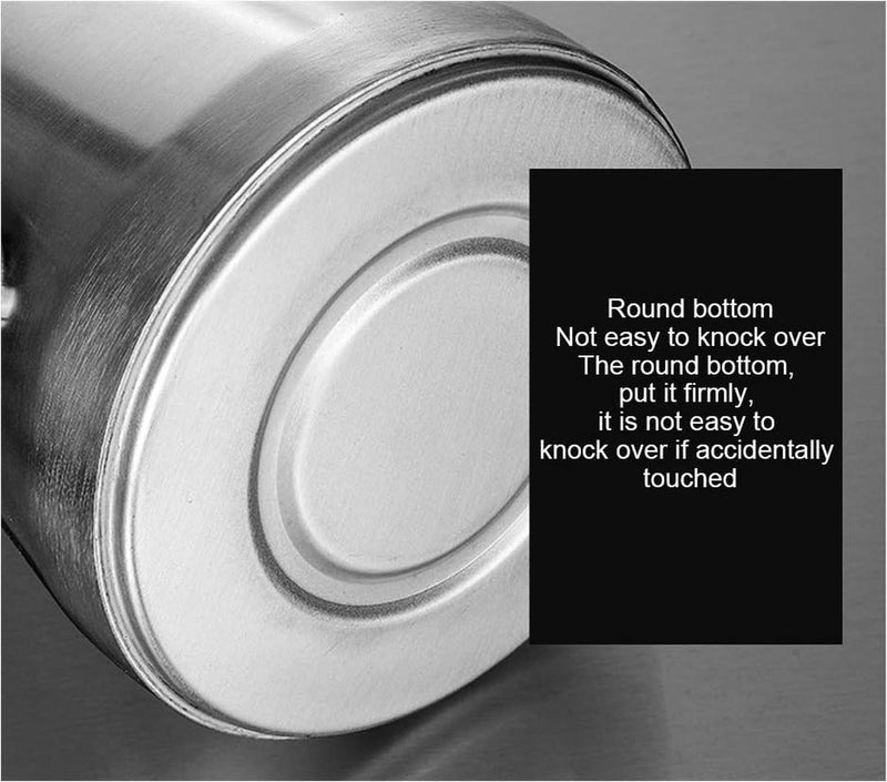 Oliekan 600 ml oliefan roestvrij staal olijfolie oliedispenser, lange opening ingrediëntendispenser oliefles kruidenketel kannetje voor olie, azijn, saus