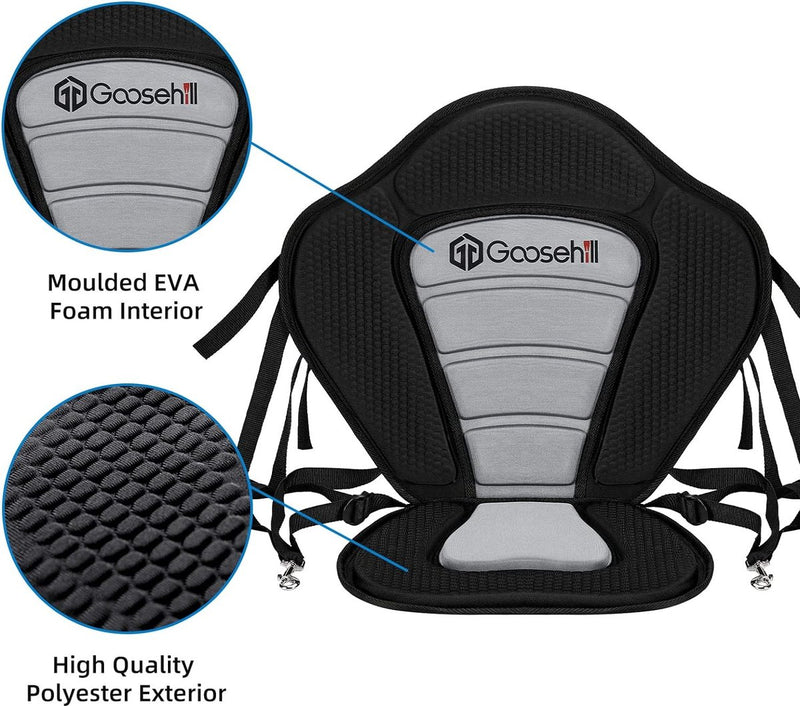 SUP-zitting, afneembare kajakzitting voor stand-up paddling board, comfortabele en eenvoudige installatie, veelzijdig aanpasbaar aan SUP, sit-on-top kajaks