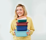 rechthoekige set 3-delig - voorraaddozen met deksel - geschikt als opbergdoos, koelkast, vriezer en magnetronservies - 750 ml, 1500 en 2000 ml - Vivid Groen