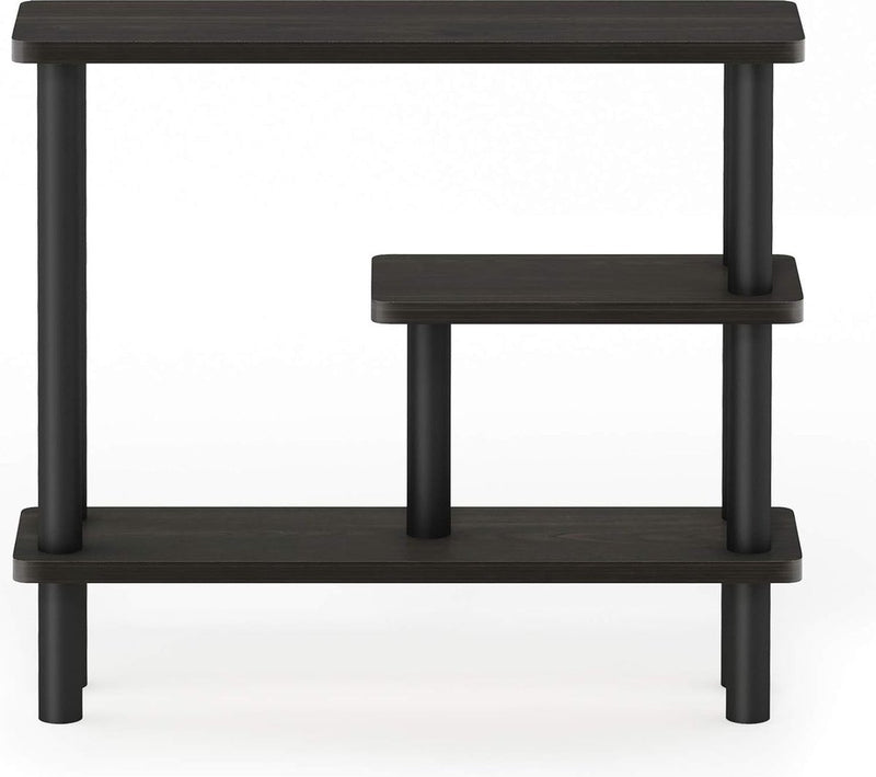 ruimtebesparend opbergrek, hout, espresso/zwart, 14,5 x 53 x 46,61 cm