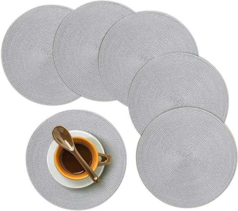 Placemats, rond, 6 stuks