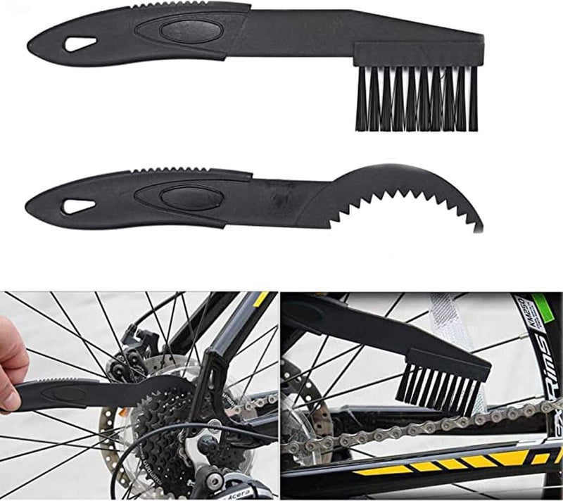 Kettingreiniger fietsketting, fietskettingreiniger, fietskettingreiniger, kettingborstel, reinigingsborstel, gereedschap in set voor kettingen, snel schoon