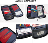 Paspoorttas, draagbare paspoorthoes, reisdocumentenorganizer, met RFID-blokkering, reisorganizer, zwart