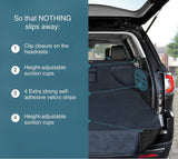 Kofferbakdeken voor honden XXL, kofferbakbescherming voor elke auto, antislip coating, robuuste hondendeken met zijbescherming, 185 x 105 x 36 cm