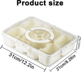 Dipschalenset met dienblad, snackschalen en dipschalen met deksel, snackborden met vakken, opbergdoos, antipasti serveerschaal, snackschalen en dipschalen met deksel