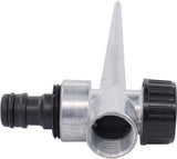 Sprinkler Tuingazonsproeier, grote oppervlakken, impulssproeier, gazonsproeier, sproeier, cirkelsproeier, 360 graden met grondpen, voor alle gangbare tuinslangen, tuinirrigatie