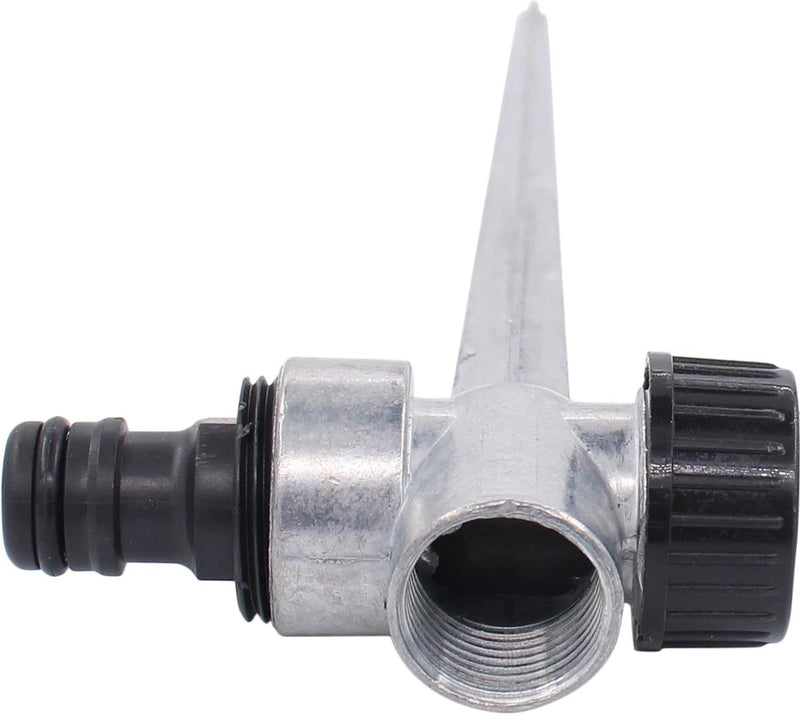 Sprinkler Tuingazonsproeier, grote oppervlakken, impulssproeier, gazonsproeier, sproeier, cirkelsproeier, 360 graden met grondpen, voor alle gangbare tuinslangen, tuinirrigatie