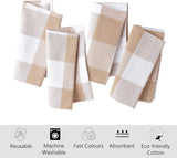 Set van 12 stoffen servetten, getest beige, milieuvriendelijk gerecycled katoen, afmetingen 43 x 43 cm, servetten voor de eettafeldecoratie, wasbaar en herbruikbaar