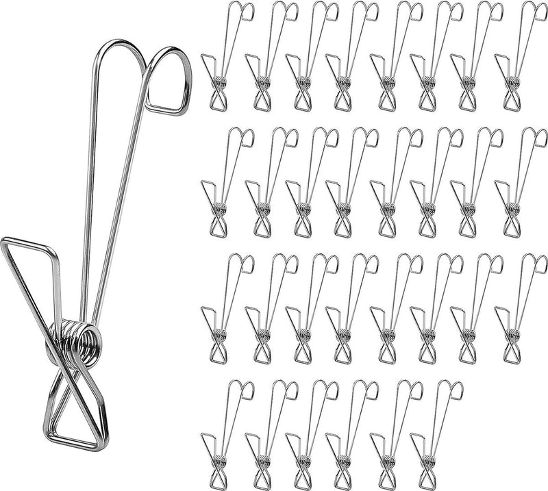 0 stuks, multifunctionele metalen klemmen, stormklemmen, was, sokkenklemmen voor foto's, handdoekklemmen, wasknijpers, roestvrij staal