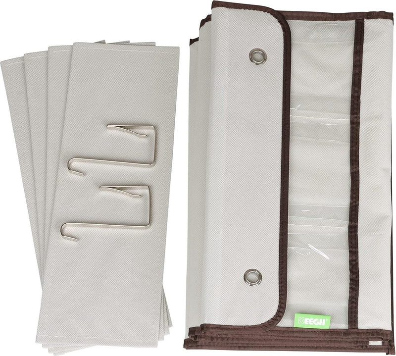 Ophangorganizer voor deur, 7 grote vakken met venster, opvouwbaar hangrek met 2 haken, hangende opslag voor slaapkamer, wasruimte of hal