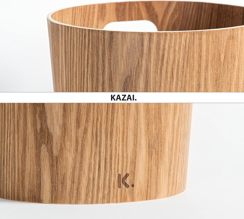 Prullenbak van echt hout Börje | Moderne houten vuilnisemmer voor kantoor, kinderkamer, slaapkamer enz. | essenhout