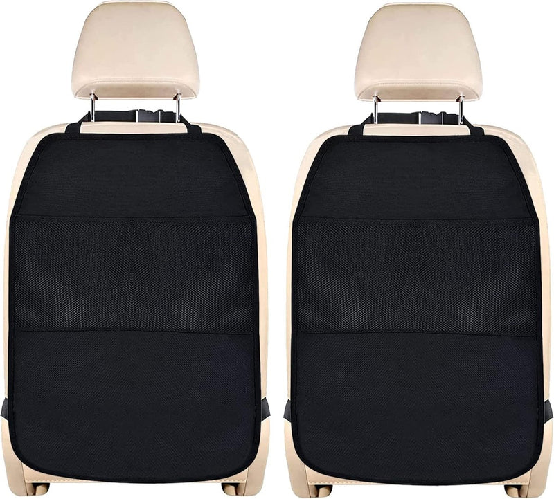 2 stuks autostoel-rugleuningbeschermers, waterdichte achterbankbeschermers voor kinderen, autostoelorganizer voor het bewaren van kinderspullen, kick-matbescherming