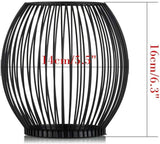 Moderne eenvoudige ijzeren kandelaar, romantische bruiloft creatieve kandelaar, romantische dinerhuisdecoratie, 14 cm x 16 cm